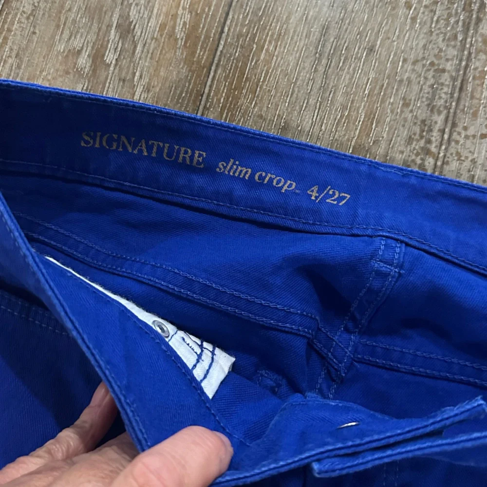 Talbots Signature Slim Crop Vibrant Blue Jeans - Picture 4 of 12